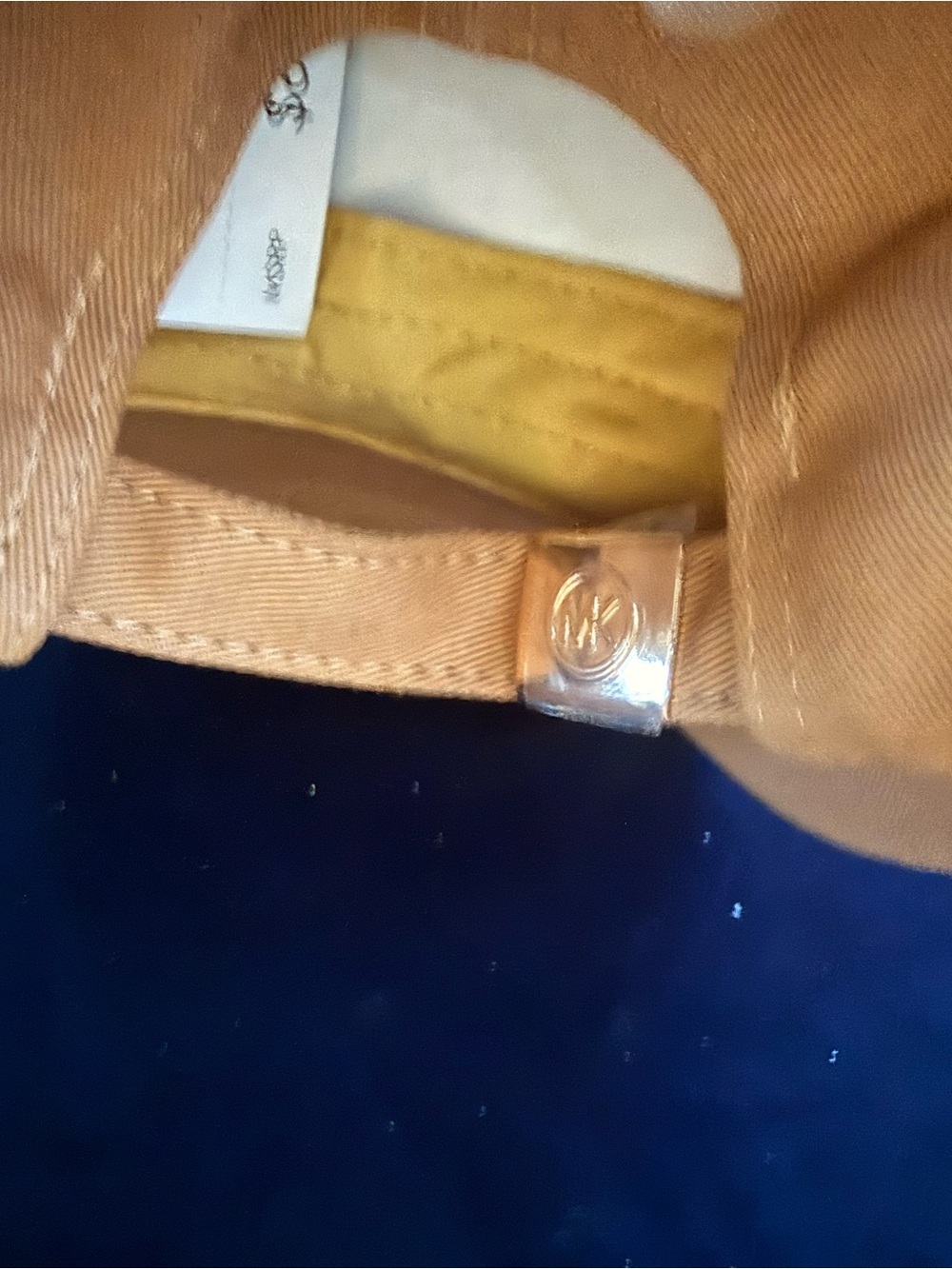 Michael Kors Beige Baseball Cap with Gold Logo - Picture 4 of 4